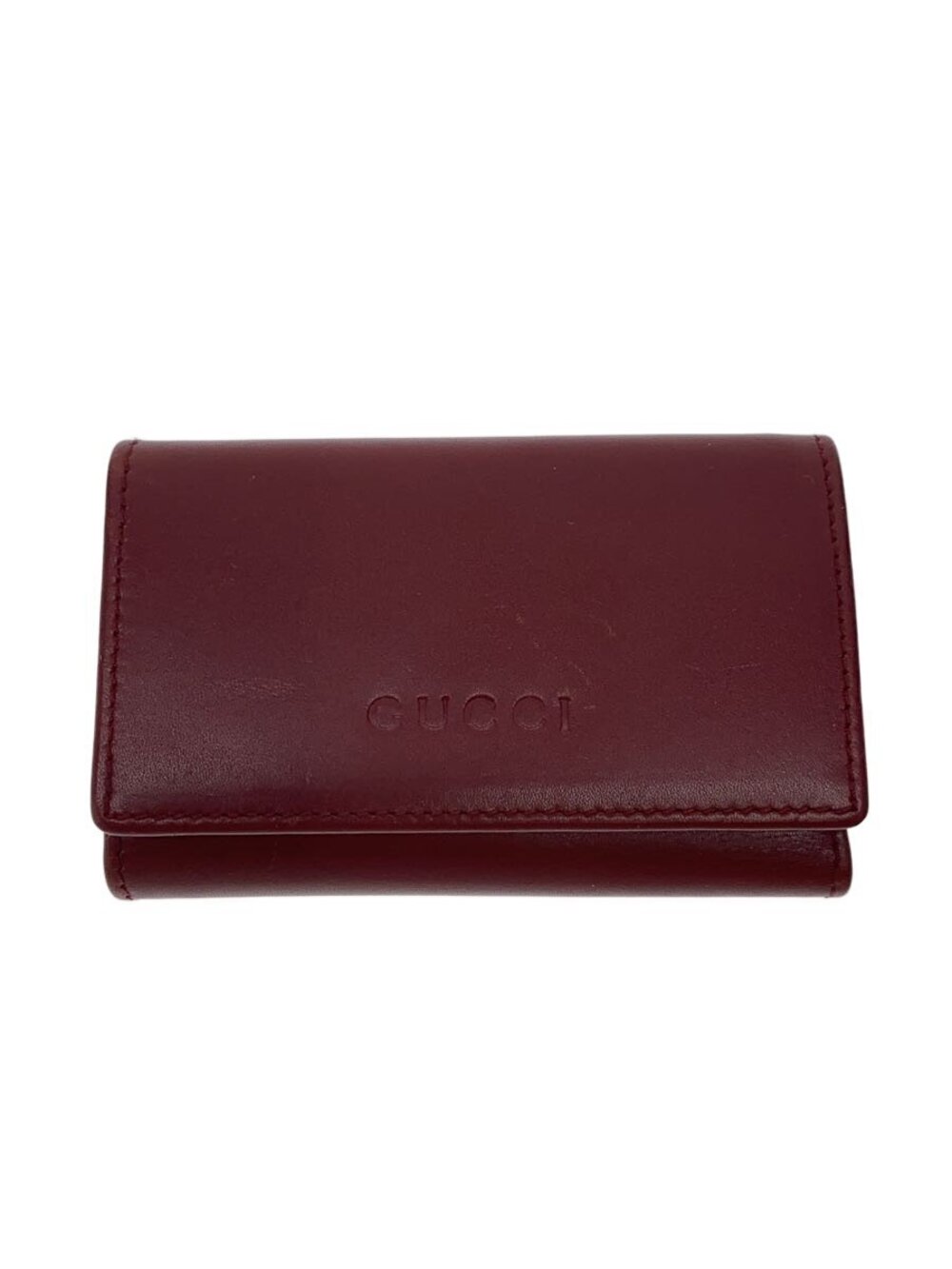 Gucci Key Case Wallet Leather Bordeaux